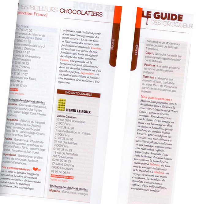 Guide du Club des Croqueurs de Chocolat 2016